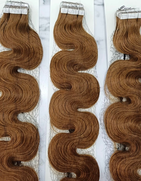 Adhesivos Rubio Dorado Ondulado