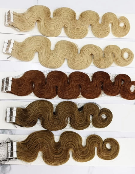 Adhesivos Rubio Dorado Ondulado