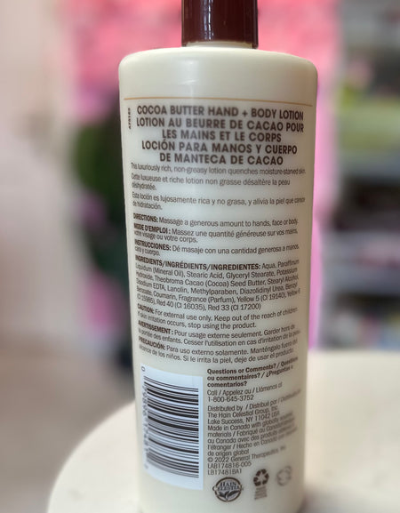 Cocoa Butter Hand + Body Lotion 946 gr Queen Helene