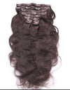 Raqlyn Set of hair extensions with clips on a white background