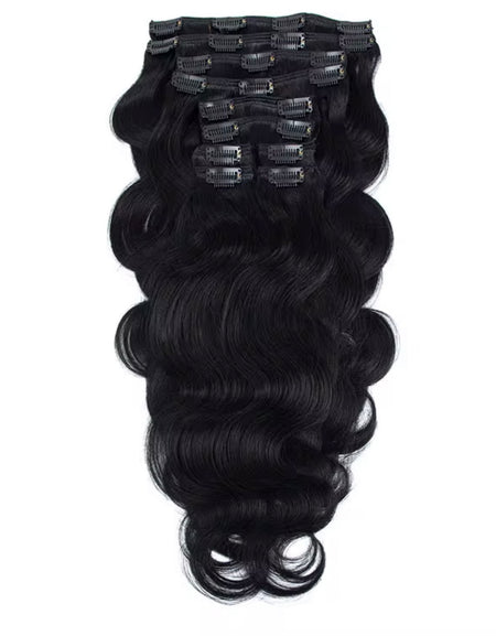 Clips Negro Ondulado