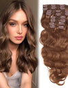 Clips Castaño Claro Ondulado