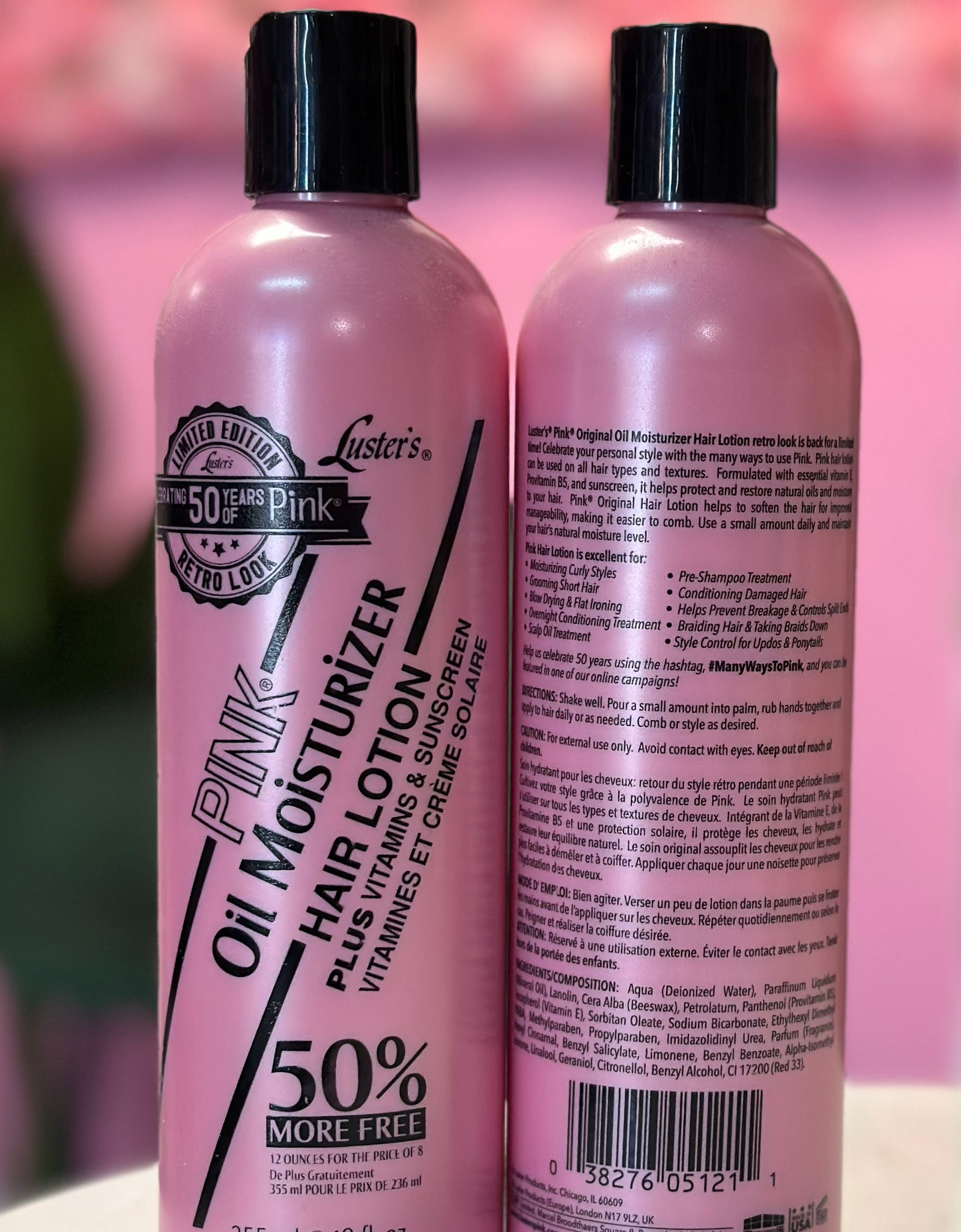 Luster's Pink Loción Aceite Hidratante