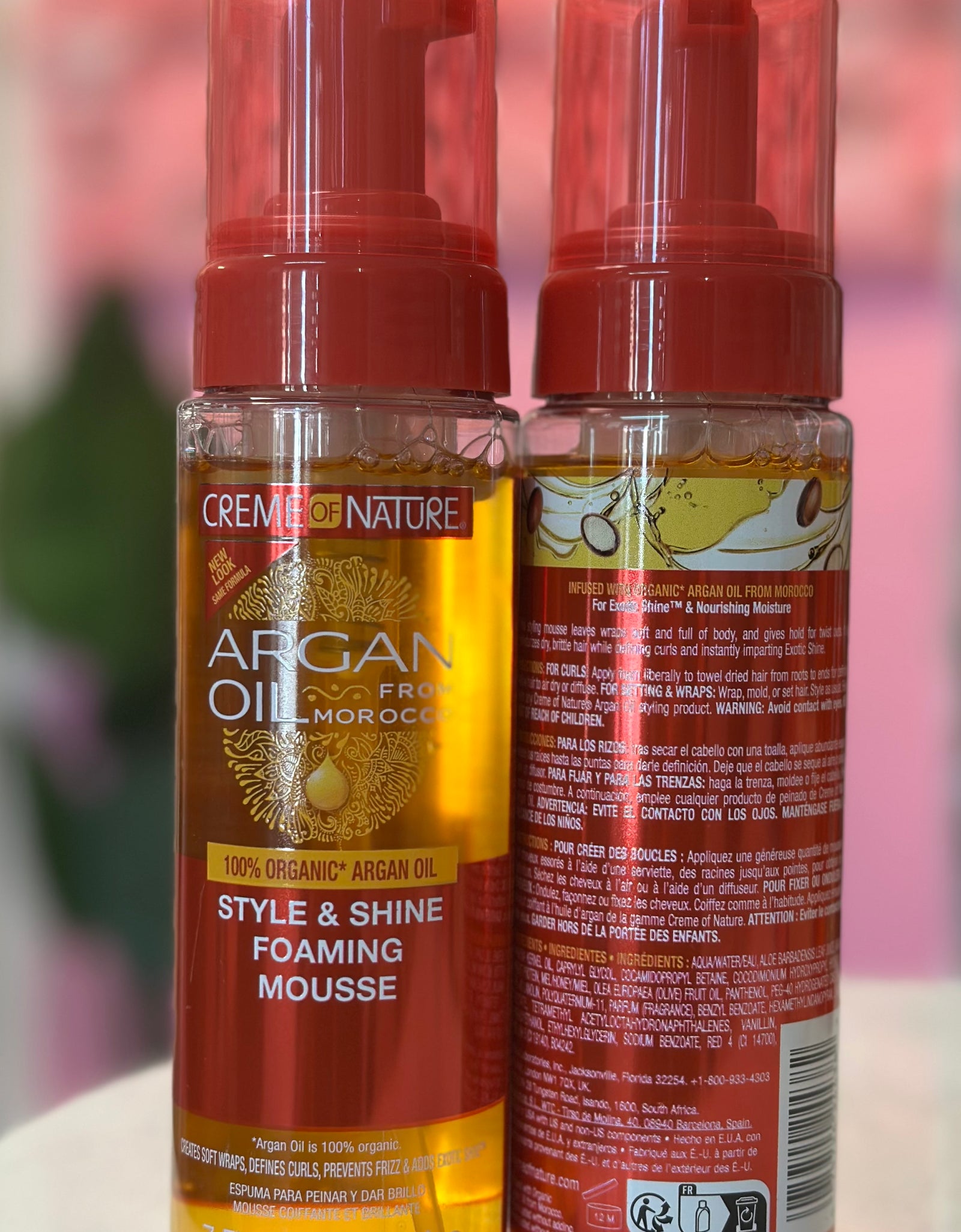 Creme Of Nature Argan Oil Foaming Mousse Activadora de rizos