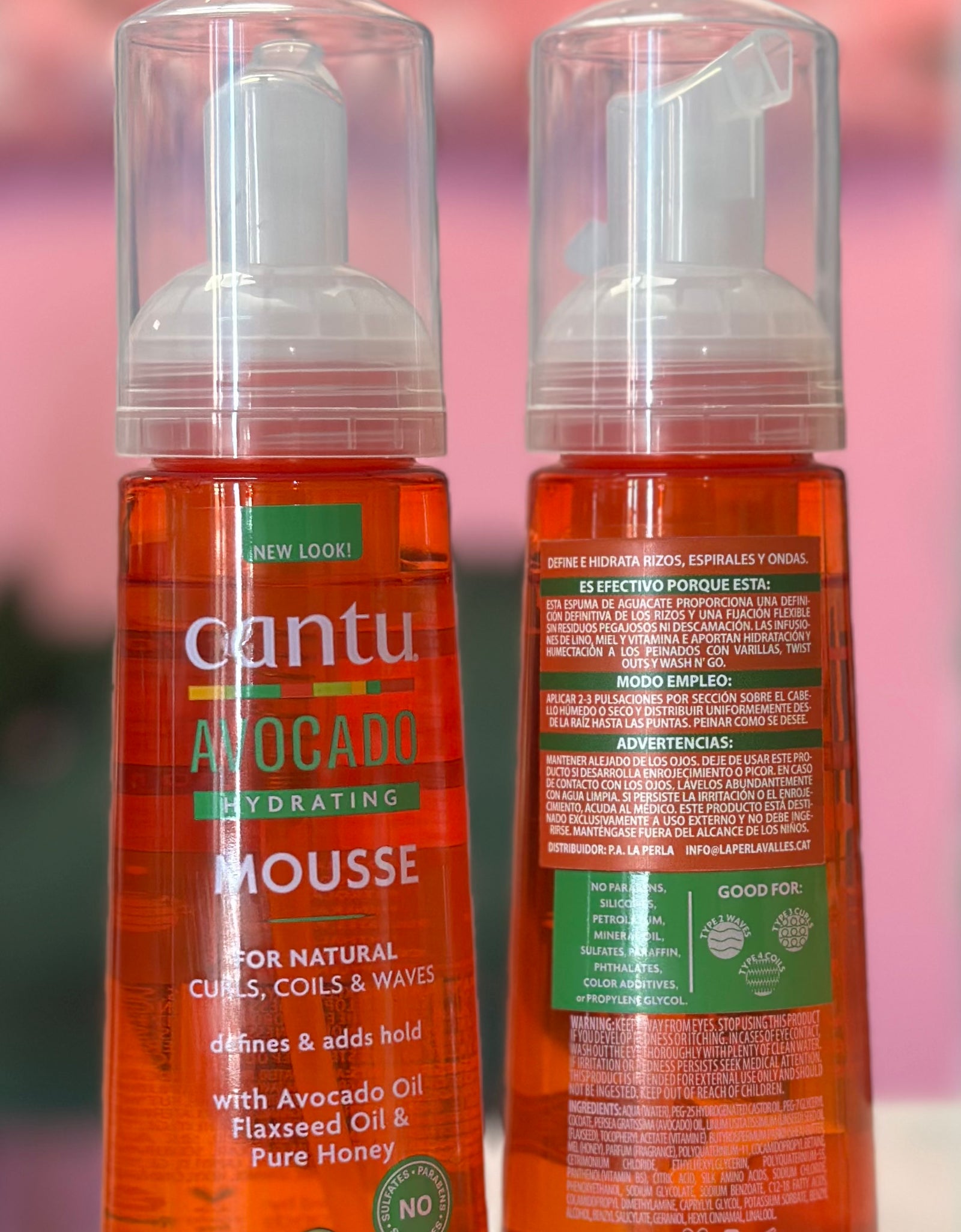 Cantu Espuma Hidratante Aguacate Rizos Cantu Mousse