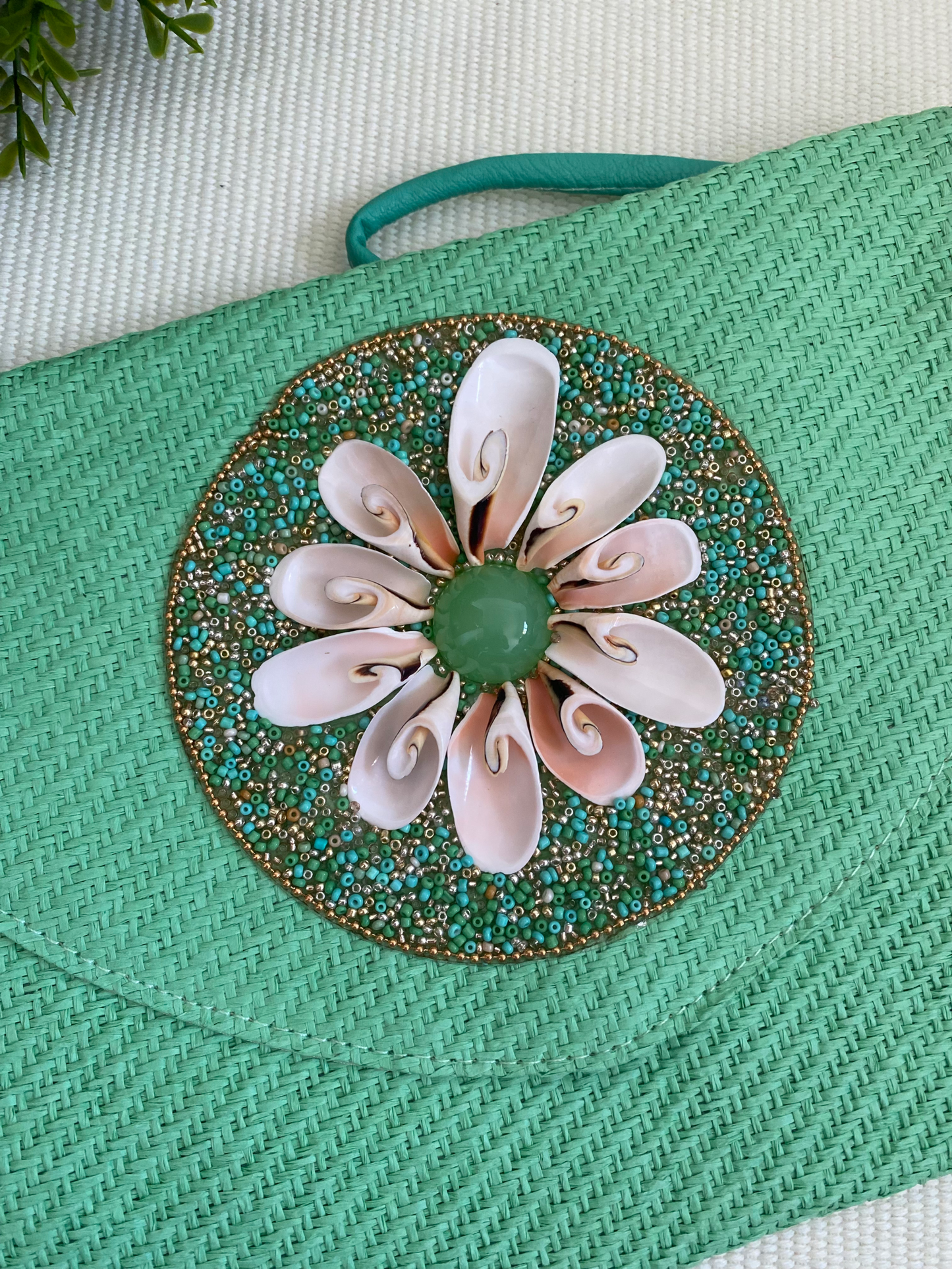 Bolso rafia Tahi verde