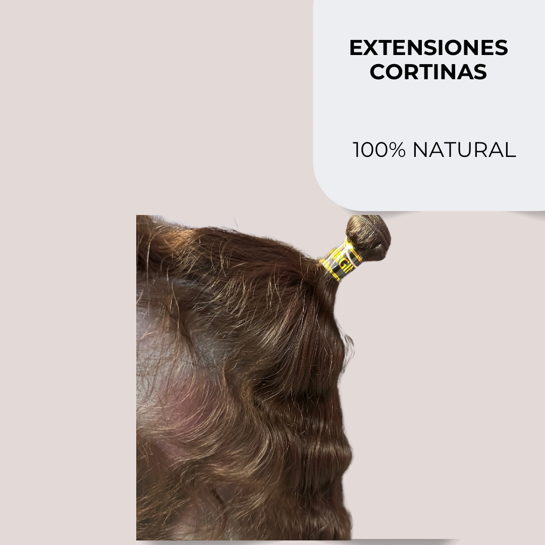 Extensiones cortina ondulada