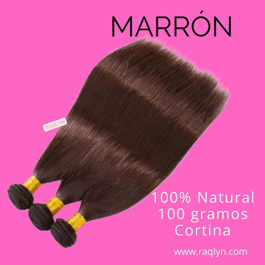 Pelo Cortina Marrón