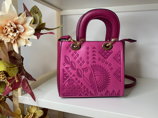 Bolso pájaro fucsia