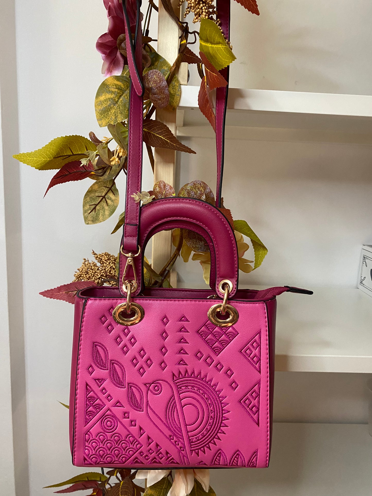 Bolso pájaro fucsia