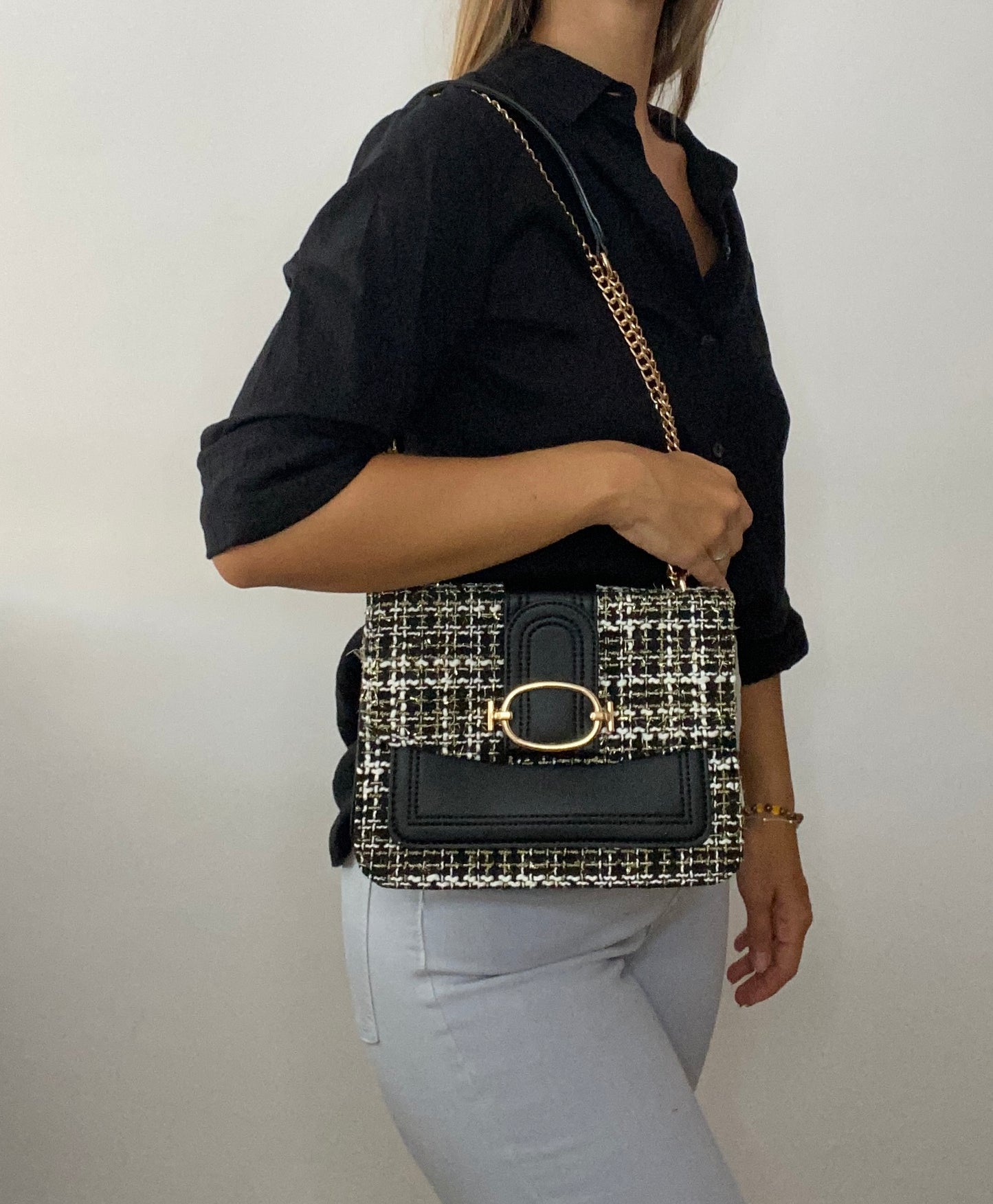 Bolso vichy negro