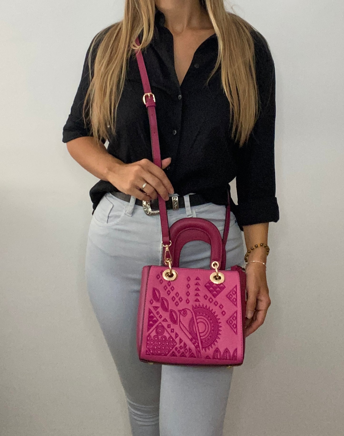 Bolso pájaro fucsia