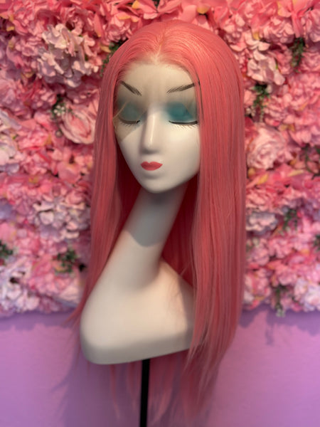 Peluca Sintética 71cm 28 Pulgadas Rosa