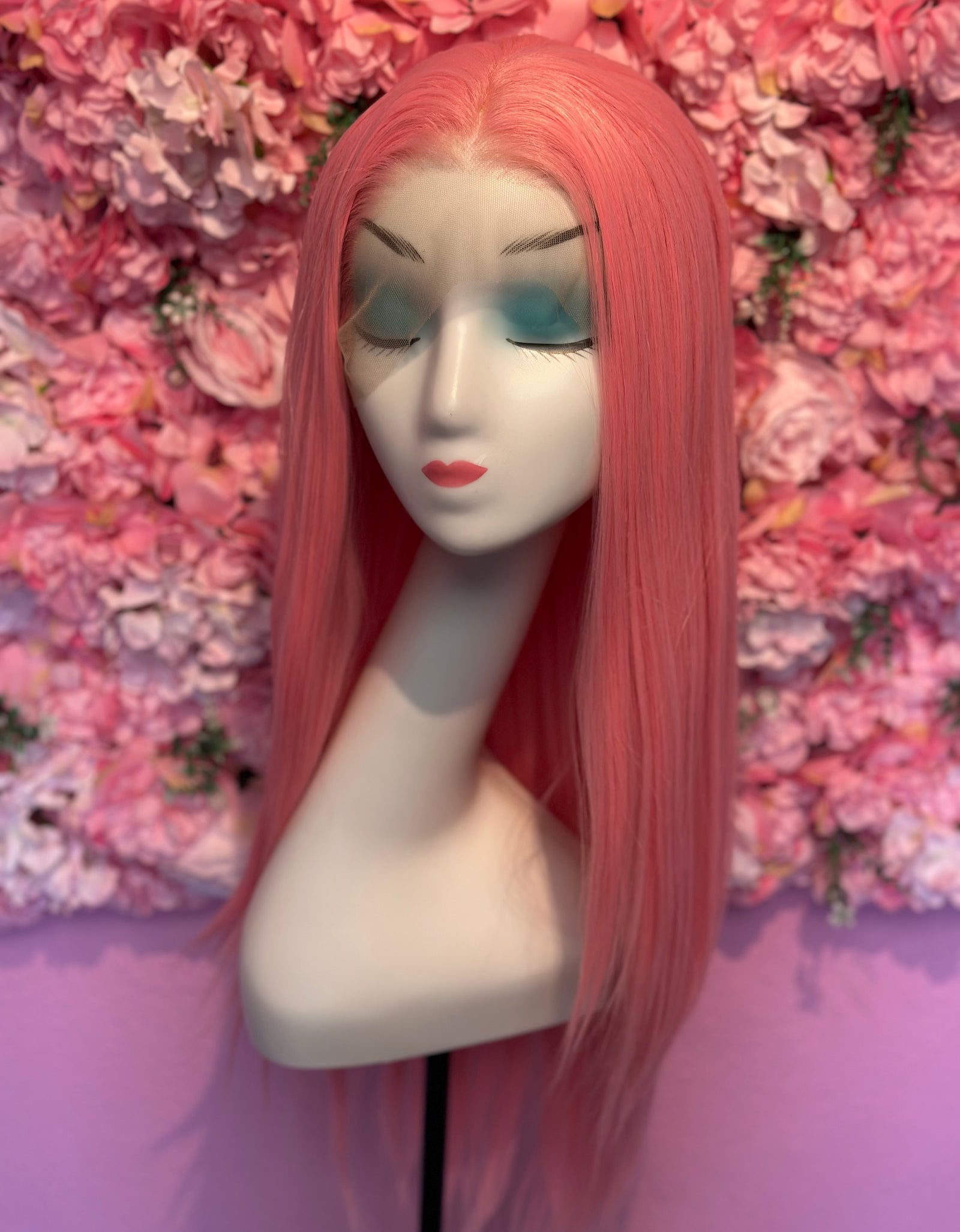 Peluca Sintética 71cm 28 Pulgadas Rosa
