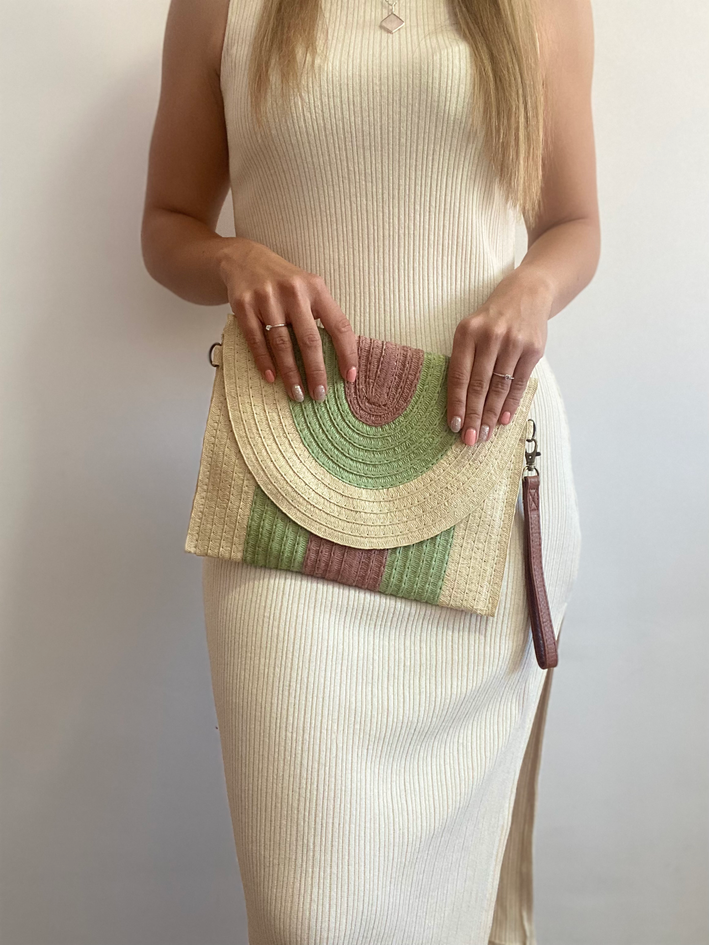 Bolso rafia Emma verde