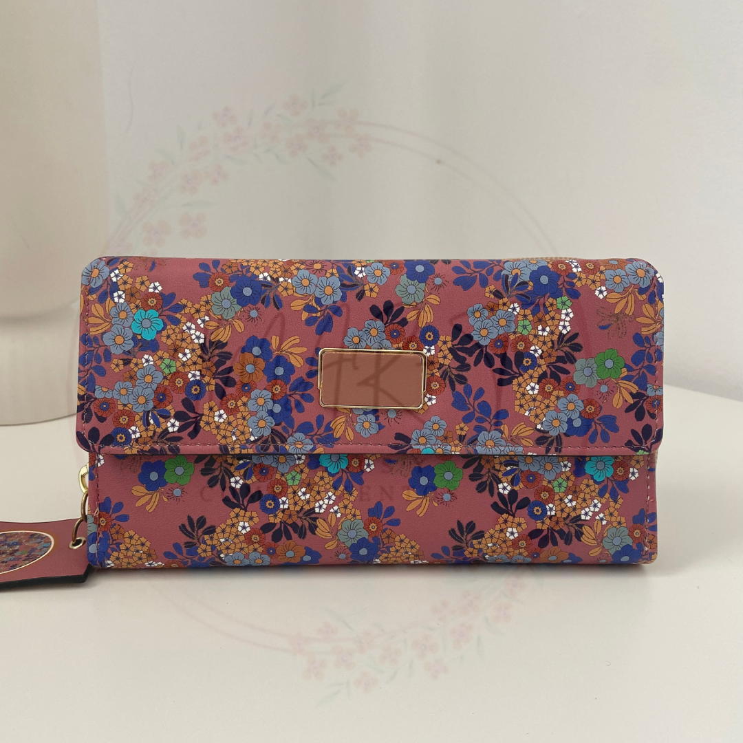 Cartera flor rosa